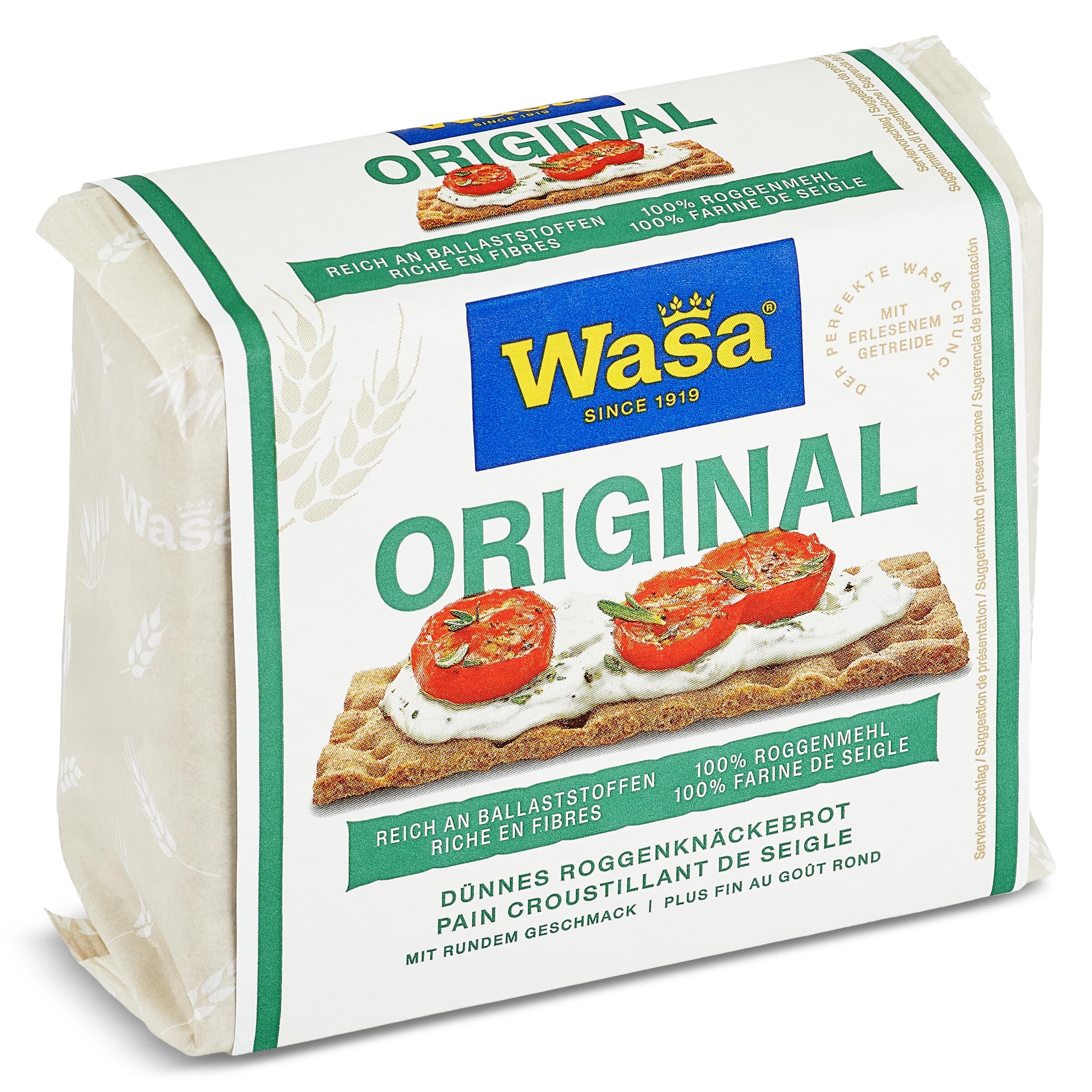 Pan tostado de centeno original Wasa 205 g