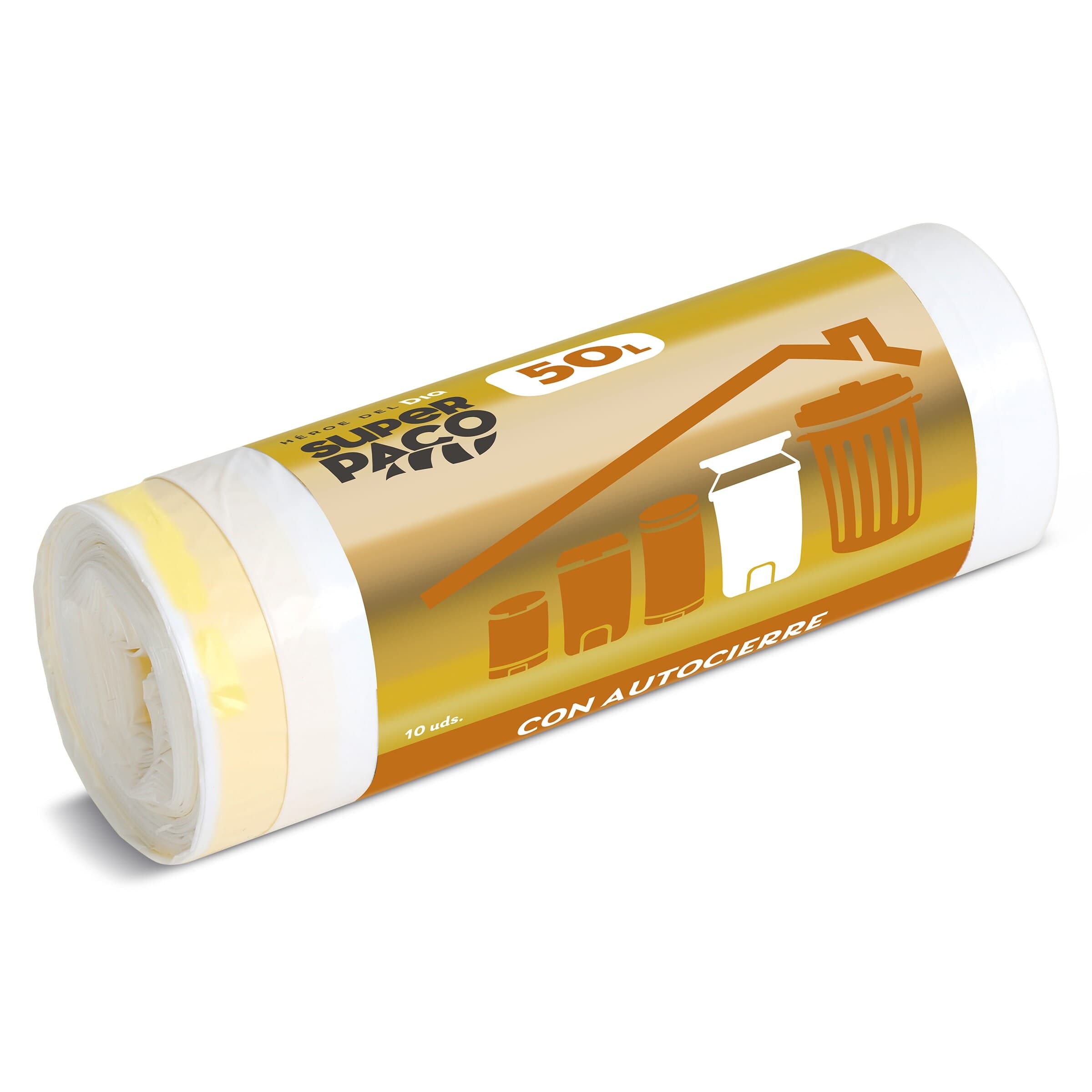 Bolsa de basura con autocierre 50 lt Super Paco de Dia 10 unidades