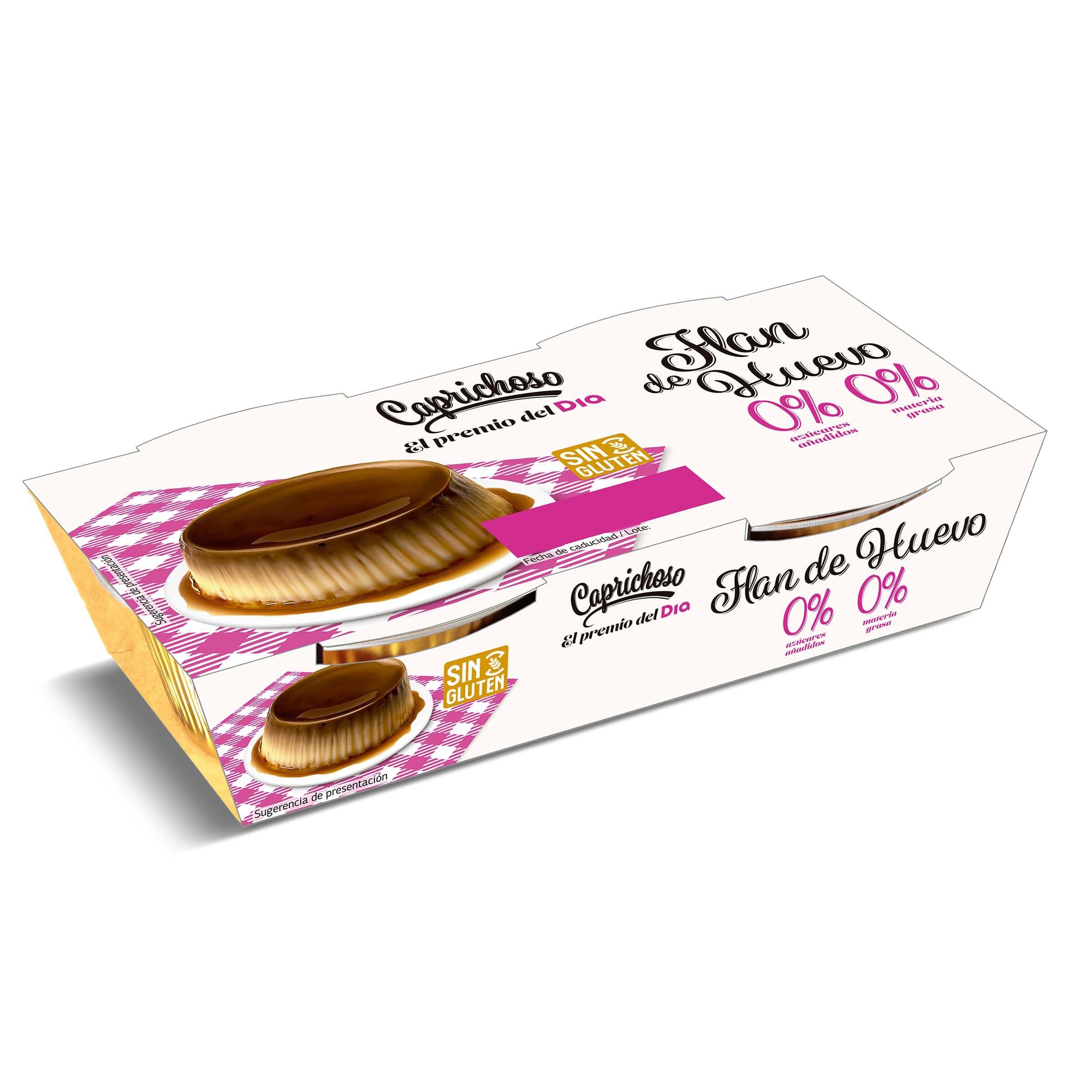 Flan de huevo doble 0% Dia Caprichoso pack 2 x 100 g