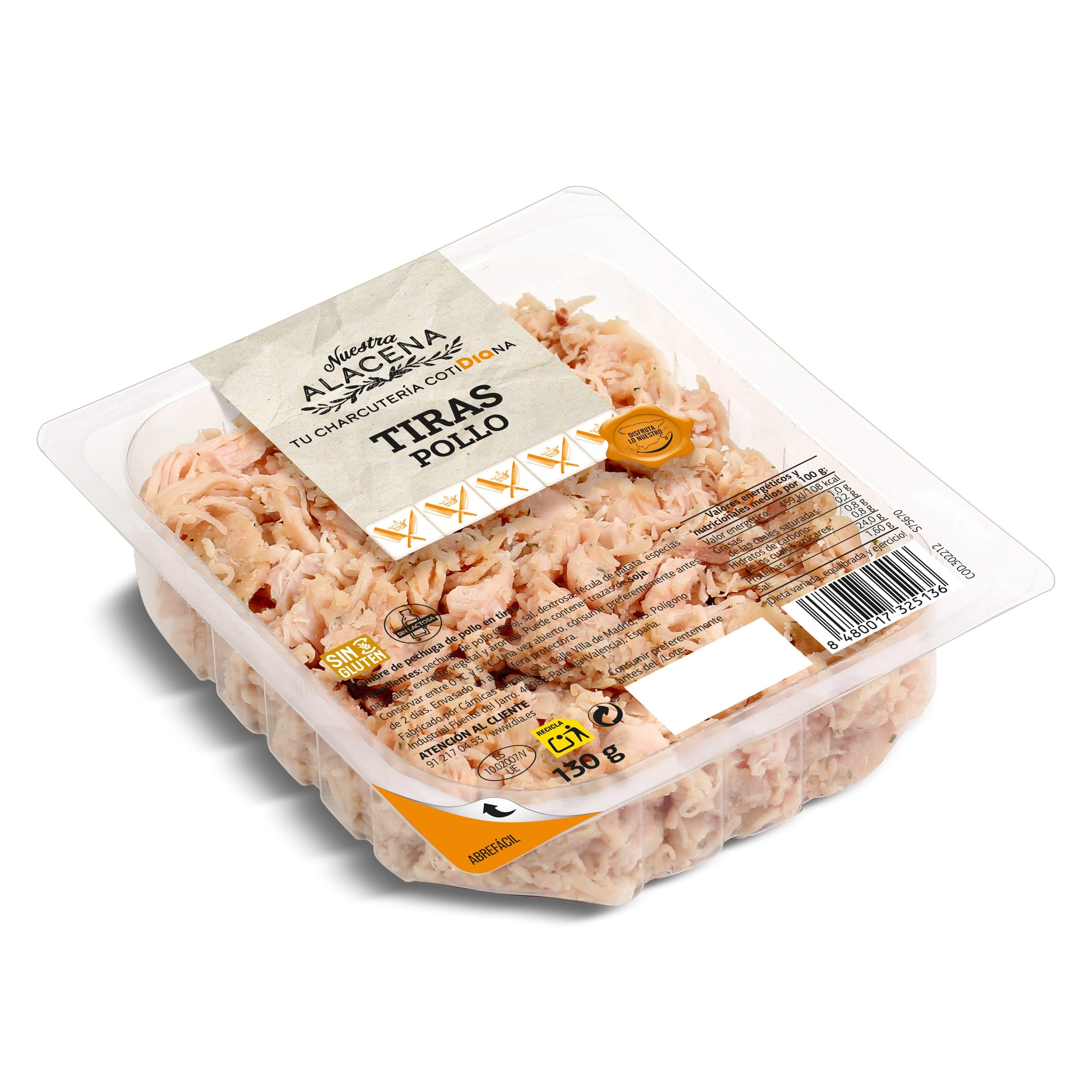 Tiras de pollo Dia Nuestra Alacena 2 x 65 g