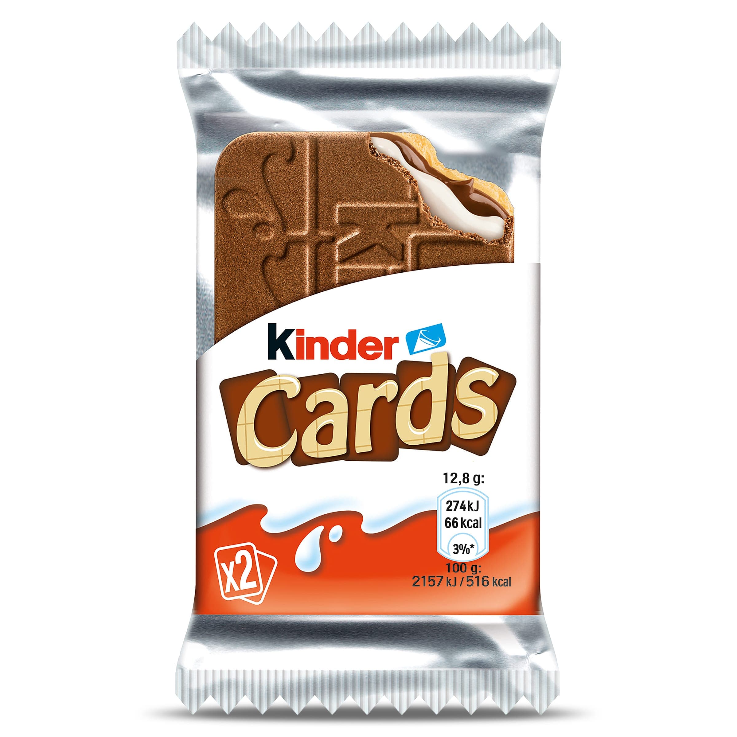 Obleas con doble relleno cards Kinder bolsa 26 g