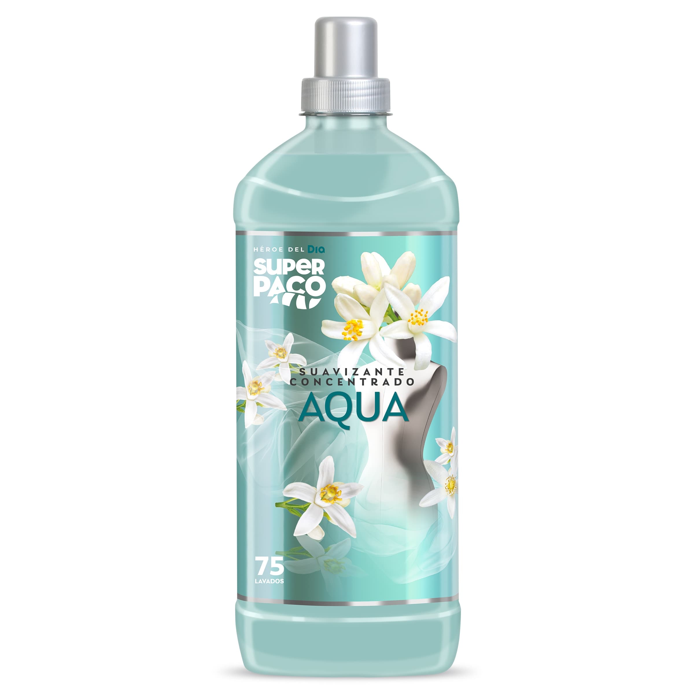 Suavizante concentrado aqua Super Paco de Dia botella 75 lavados