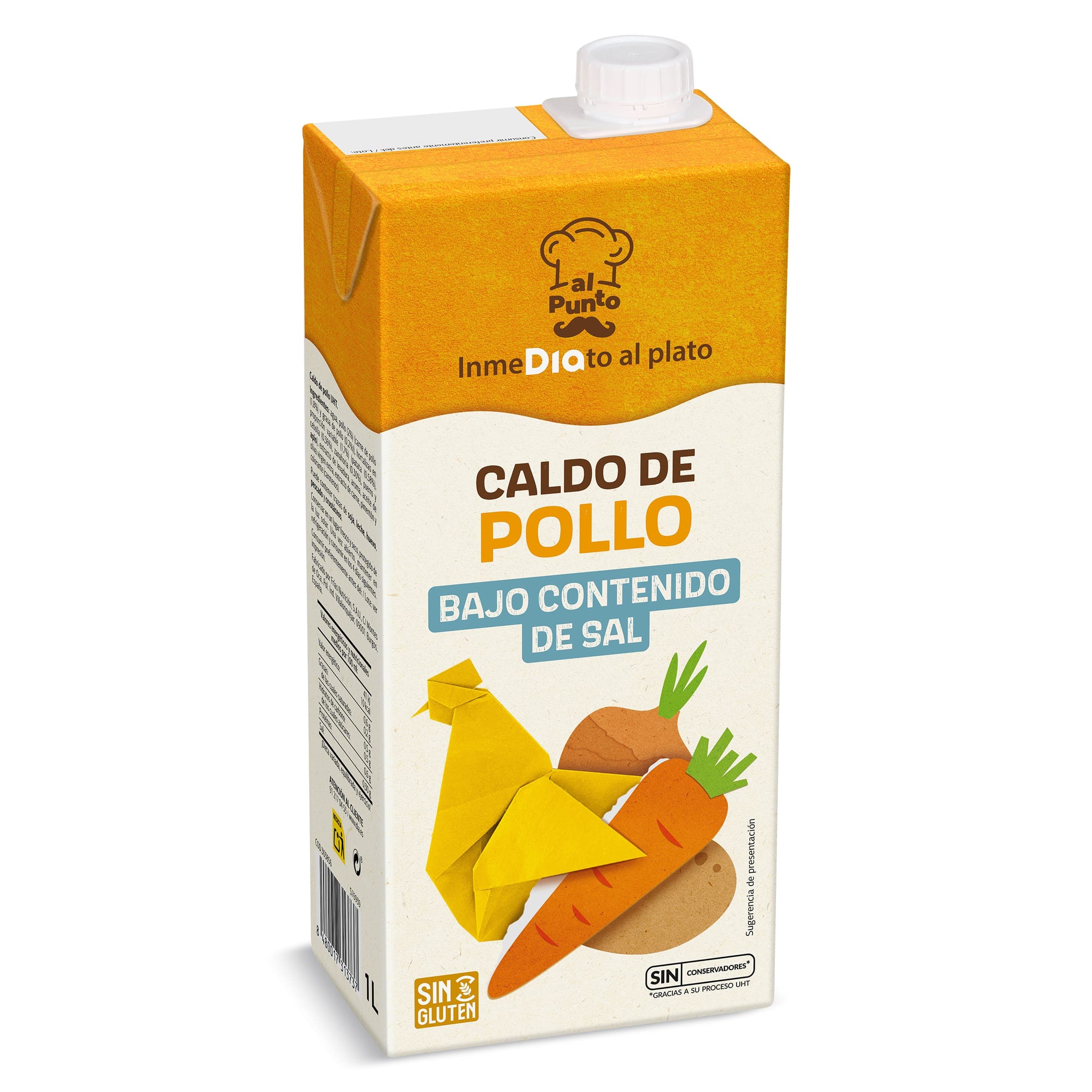 Caldo de pollo bajo en sal Dia Al Punto 1 L
