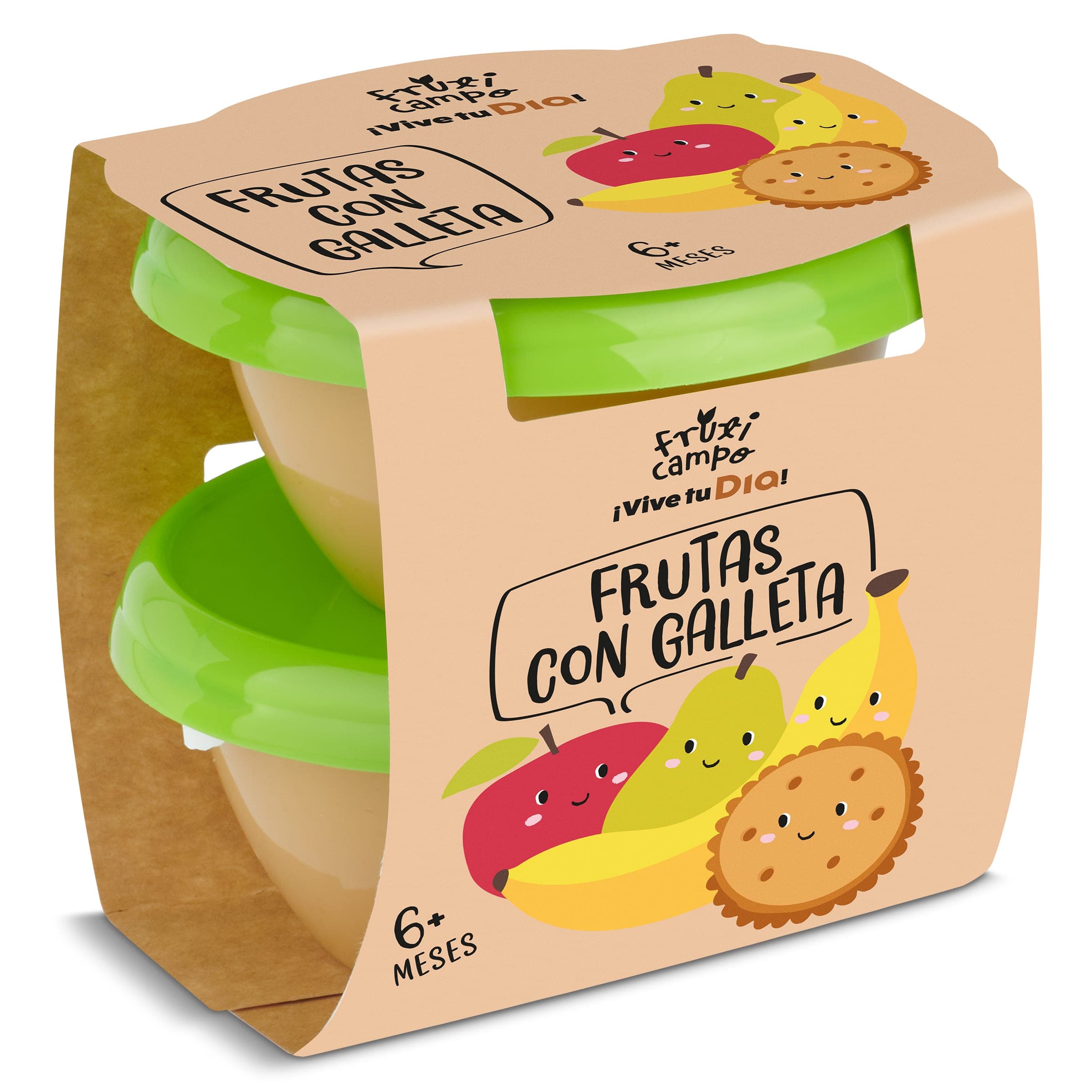 Puré de frutas con galleta Dia Fruticampo pack 2 x 130 g