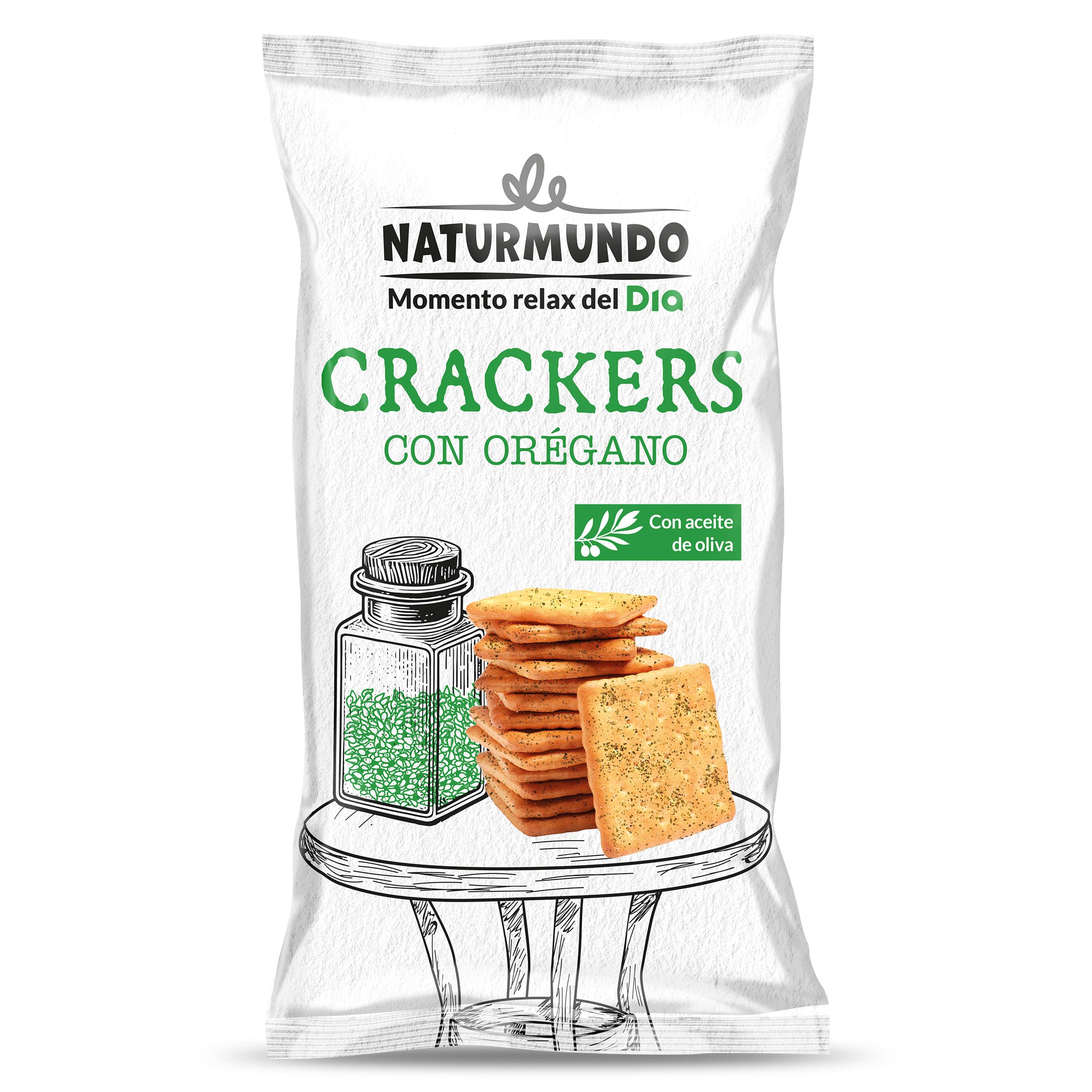 Galletas crackers con orégano Dia Naturmundo bolsa 100 g