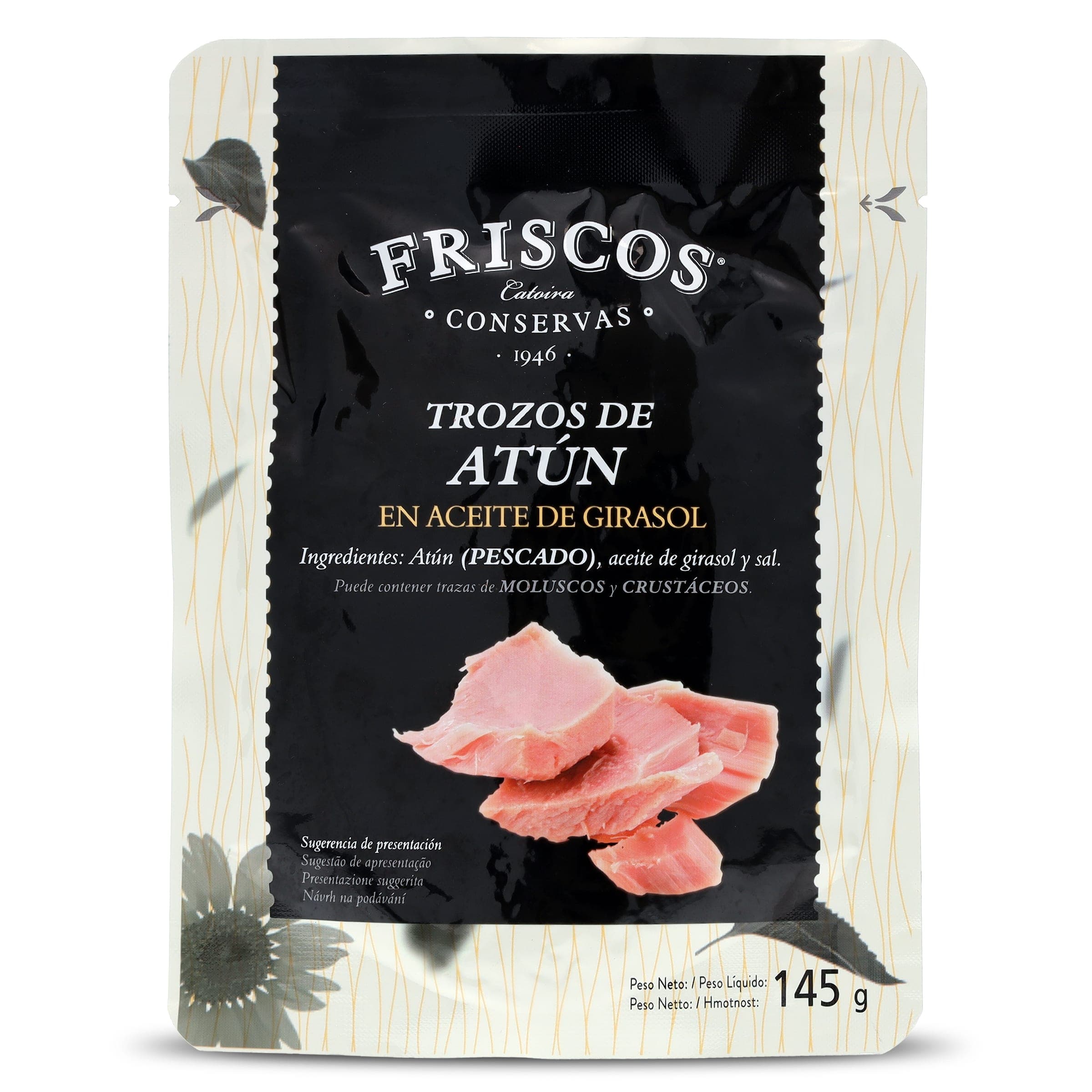 Trozos de atún en aceite de girasol Friscos 135 g