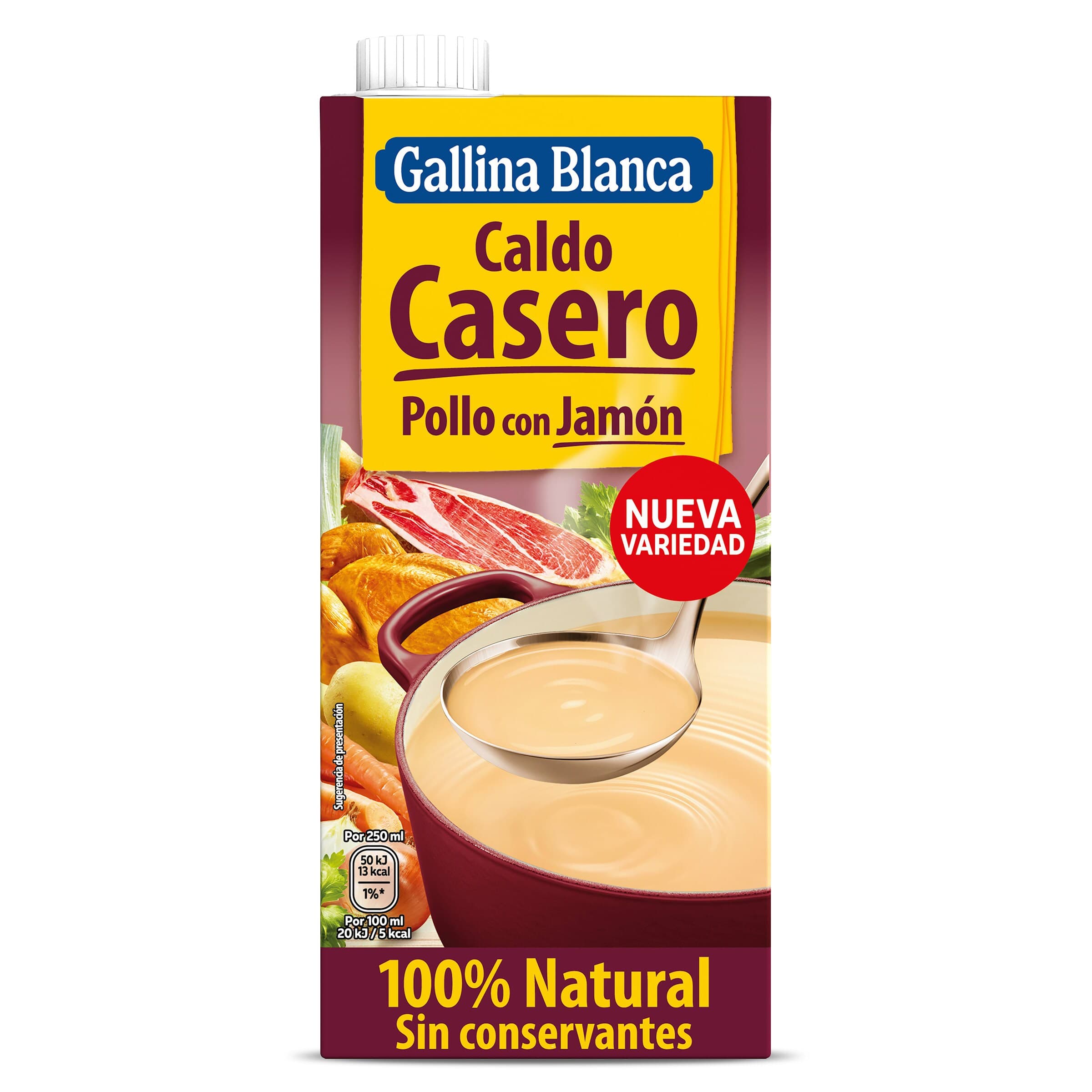Caldo de pollo con jamón Gallina Blanca 1 L