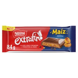 Chocolate con leche relleno de trocitos de maíz Nestlé Extrafino 84 g