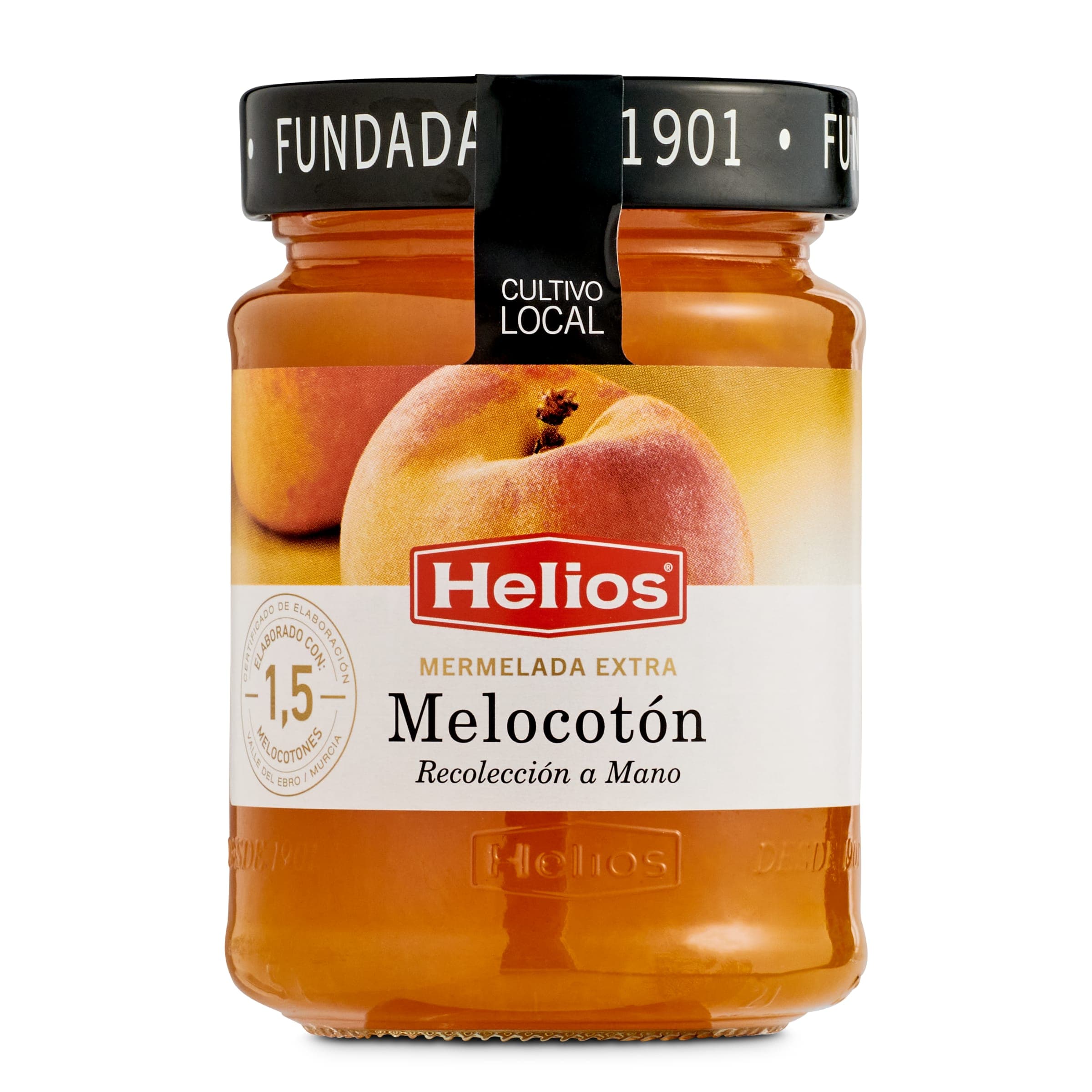 Mermelada de melocotón extra Helios frasco 340 g