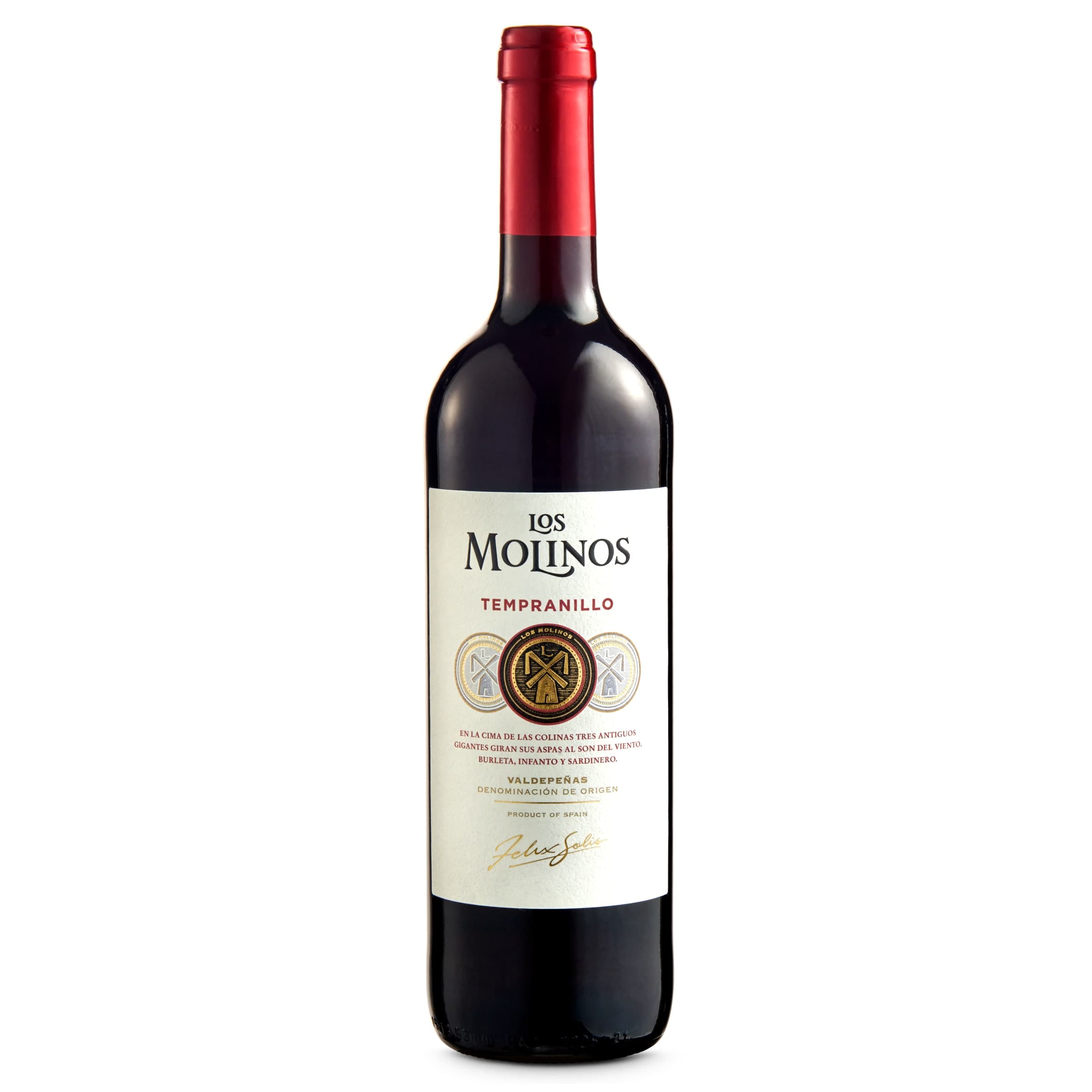Vino tinto D.O. Valdepeñas Molinos 75 cl