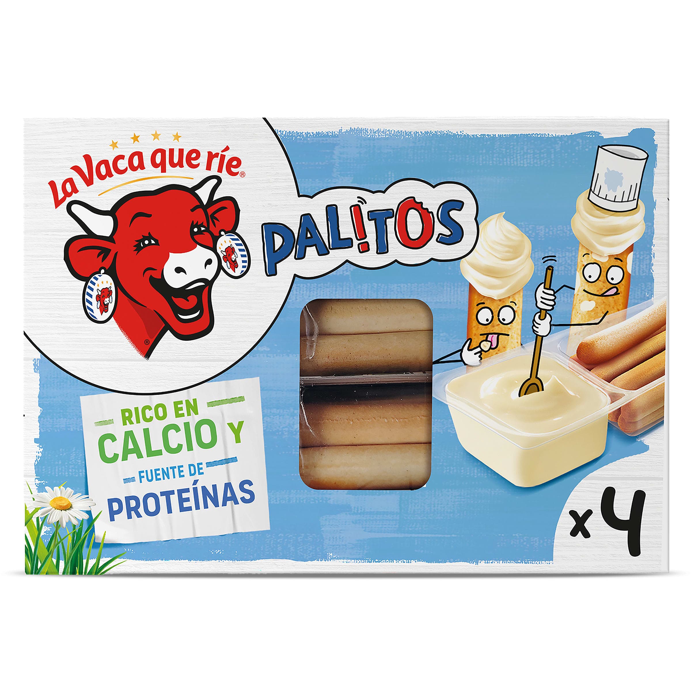 Queso fundido con palitos de pan La Vaca que ríe 140 g